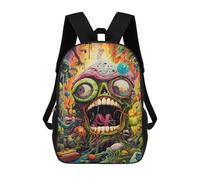 sinyumoney Mochila Escolar Infantil Impresa En 3D Monster Landscape 17inch Para Niños, Mochila De Viaje De Alta Capacidad, Mochila Escolar De Moda Para Niños
