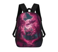 sinyumoney Mochila Escolar Infantil Impresa En 3D Moonlit Forest Path Mochila Mochilas Deportivas Para Niños Y Niñas Mochila De Moda 17inch