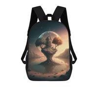 sinyumoney Mochila Escolar Infantil Impresa En 3D Moonlit Treehouse Fantasy Mochilas Para Libros Mochilas De Viaje Informales Mochila De Gran Capacidad Para Niños 17inch
