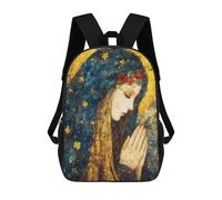sinyumoney Mochila Escolar Infantil Impresa En 3D Mosaic Portrait of Virgin Mary Mochilas Para Libros Mochilas De Viaje Informales Mochila De Gran Capacidad Para Niños 17inch