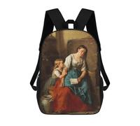 sinyumoney Mochila Escolar Infantil Impresa En 3D Mother And Daughter Reading Mochila Mochilas Deportivas Para Niños Y Niñas Mochila De Moda 17inch