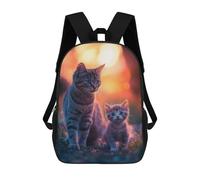 sinyumoney Mochila Escolar Infantil Impresa En 3D Mother Cat And Kitten at Sunset Mochila Mochilas Deportivas Para Niños Y Niñas Mochila De Moda 17inch