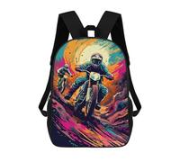 sinyumoney Mochila Escolar Infantil Impresa En 3D Motocross Thrills Extreme Off-Road Racing 17inch Para Niños, Mochila De Viaje De Alta Capacidad, Mochila Escolar De Moda Para Niños