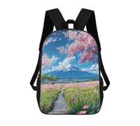 sinyumoney Mochila Escolar Infantil Impresa En 3D Mount Fujis Blossom Trail Mochila Mochilas Deportivas Para Niños Y Niñas Mochila De Moda 17inch