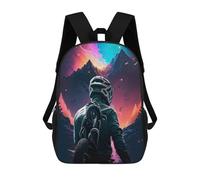 sinyumoney Mochila Escolar Infantil Impresa En 3D Mountain Bike Adventure Mochilas Para Libros Mochilas De Viaje Informales Mochila De Gran Capacidad Para Niños 17inch