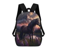 sinyumoney Mochila Escolar Infantil Impresa En 3D Mountain Majesty Horse Artwork Para Niños, Mochila De Viaje De Alta Capacidad, Mochila Informal Para Niños 17inch