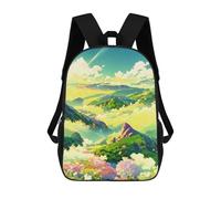 sinyumoney Mochila Escolar Infantil Impresa En 3D Mountain Serenity Mochilas De Viaje De Alta Capacidad Para Niños Mochilas De Libros De Moda Mochila Escolar Infantil 17inch