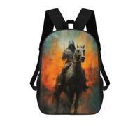 sinyumoney Mochila Escolar Infantil Impresa En 3D Mysterious Rider Mochilas Para Libros Mochilas De Viaje Informales Mochila De Gran Capacidad Para Niños 17inch