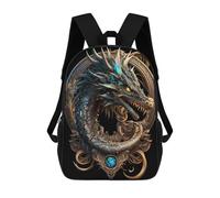 sinyumoney Mochila Escolar Infantil Impresa En 3D Mystical Cosmic Dragon Mochilas Para Libros Mochilas Escolares De Viaje De Alta Capacidad Para Niños/estudiantes/adultos 17inch