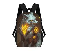 sinyumoney Mochila Escolar Infantil Impresa En 3D Mystical Fox Glowing Symbols Mochila Mochilas Deportivas Para Niños Y Niñas Mochila De Moda 17inch