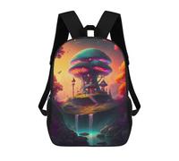 sinyumoney Mochila Escolar Infantil Impresa En 3D Mystical Mushroom House-4 Para Niños, Mochila De Viaje De Alta Capacidad, Mochila Informal Para Niños 17inch