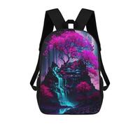 sinyumoney Mochila Escolar Infantil Impresa En 3D Mystical Nature Neon Tree Mochilas De Viaje De Alta Capacidad Para Niños Mochilas De Libros De Moda Mochila Escolar Infantil 17inch