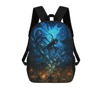 sinyumoney Mochila Escolar Infantil Impresa En 3D Mystical Ninja Battle in Asian Village Mochilas Para Libros Mochilas De Viaje Informales Mochila De Gran Capacidad Para Niños 17inch