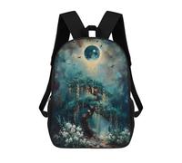 sinyumoney Mochila Escolar Infantil Impresa En 3D Mystical Tree Under A Glowing Moon Mochilas Para Libros Mochilas Escolares De Viaje De Alta Capacidad Para Niños/estudiantes/adultos 17inch