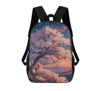 sinyumoney Mochila Escolar Infantil Impresa En 3D Nature Cherry Blossoms Mochila Mochilas Deportivas Para Niños Y Niñas Mochila De Moda 17inch