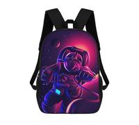 sinyumoney Mochila Escolar Infantil Impresa En 3D Neon Astronaut in Space Mochila Escolar Infantil Mochilas De Viaje Mochilas De Moda Mochilas De Gran Capacidad 17inch