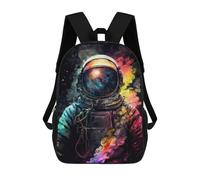 sinyumoney Mochila Escolar Infantil Impresa En 3D Neon Astronaut Mochila Mochilas Deportivas Para Niños Y Niñas Mochila De Moda 17inch