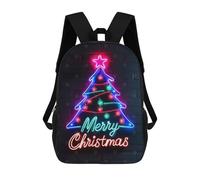 sinyumoney Mochila Escolar Infantil Impresa En 3D Neon Christmas Tree Para Niños, Mochila De Viaje De Alta Capacidad, Mochila Informal Para Niños 17inch