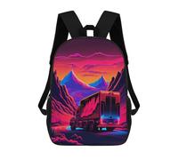 sinyumoney Mochila Escolar Infantil Impresa En 3D Neon Desert Journey Mochila Escolar Infantil Mochilas De Viaje Mochilas De Moda Mochilas De Gran Capacidad 17inch