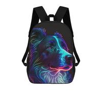 sinyumoney Mochila Escolar Infantil Impresa En 3D Neon Dog Portrait-2 Mochilas De Moda Informales Mochilas Infantiles Mochila Informal Para Exteriores Bolsas De Viaje Bonitas 17inch
