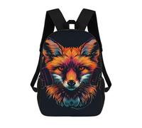 sinyumoney Mochila Escolar Infantil Impresa En 3D Neon Fox Headphones Art Print 17inch Para Niños, Mochila De Viaje De Alta Capacidad, Mochila Escolar De Moda Para Niños