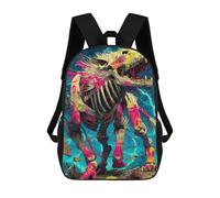 sinyumoney Mochila Escolar Infantil Impresa En 3D Neon Howl - The Last Guardian of Chaos Mochila Mochilas Deportivas Para Niños Y Niñas Mochila De Moda 17inch