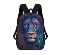 sinyumoney Mochila Escolar Infantil Impresa En 3D Neon Lion Closeup 17inch Para Niños, Mochila De Viaje De Alta Capacidad, Mochila Escolar De Moda Para Niños