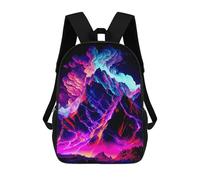 sinyumoney Mochila Escolar Infantil Impresa En 3D Neon Mountain Landscape-2 Mochila Mochilas Deportivas Para Niños Y Niñas Mochila De Moda 17inch