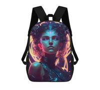 sinyumoney Mochila Escolar Infantil Impresa En 3D Neon Mystic Portrait Mochilas De Moda Informales Mochilas Infantiles Mochila Informal Para Exteriores Bolsas De Viaje Bonitas 17inch