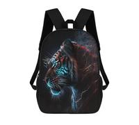 sinyumoney Mochila Escolar Infantil Impresa En 3D Neon Tiger Art Print 17inch Para Niños, Mochila De Viaje De Alta Capacidad, Mochila Escolar De Moda Para Niños