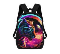 sinyumoney Mochila Escolar Infantil Impresa En 3D Neon Tiger Dreamscape Mochila Escolar Infantil Mochilas De Viaje Mochilas De Moda Mochilas De Gran Capacidad 17inch