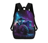 sinyumoney Mochila Escolar Infantil Impresa En 3D Neon Tractor Night Lights 17inch Para Niños, Mochila De Viaje De Alta Capacidad, Mochila Escolar De Moda Para Niños