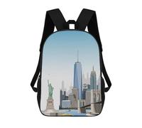 sinyumoney Mochila Escolar Infantil Impresa En 3D New York City Travel Print Mochila Escolar Infantil Mochilas De Viaje Mochilas De Moda Mochilas De Gran Capacidad 17inch