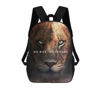 sinyumoney Mochila Escolar Infantil Impresa En 3D No Risk No Reward Mochilas Para Libros Mochilas De Viaje Informales Mochila De Gran Capacidad Para Niños 17inch