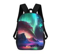 sinyumoney Mochila Escolar Infantil Impresa En 3D Northern Lights Mochila Mochilas Deportivas Para Niños Y Niñas Mochila De Moda 17inch