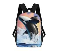 sinyumoney Mochila Escolar Infantil Impresa En 3D Ocean Orca Para Niños, Mochila De Viaje De Alta Capacidad, Mochila Informal Para Niños 17inch