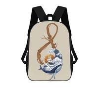 sinyumoney Mochila Escolar Infantil Impresa En 3D Ocean Symphony Treble Clef Cream Mochila Mochilas Deportivas Para Niños Y Niñas Mochila De Moda 17inch