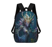 sinyumoney Mochila Escolar Infantil Impresa En 3D Oceanic Goddess Portrait Mochilas Para Libros Mochilas Escolares De Viaje De Alta Capacidad Para Niños/estudiantes/adultos 17inch