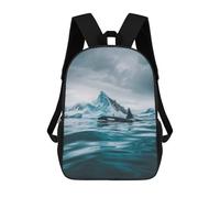 sinyumoney Mochila Escolar Infantil Impresa En 3D Orca And Iceberg Majesty Mochilas De Moda Informales Mochilas Infantiles Mochila Informal Para Exteriores Bolsas De Viaje Bonitas 17inch