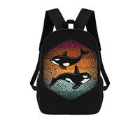 sinyumoney Mochila Escolar Infantil Impresa En 3D Orca Family Mochilas De Moda Informales Mochilas Infantiles Mochila Informal Para Exteriores Bolsas De Viaje Bonitas 17inch