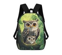 sinyumoney Mochila Escolar Infantil Impresa En 3D Owl Family in The Forest Mochila Mochilas Deportivas Para Niños Y Niñas Mochila De Moda 17inch