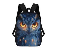 sinyumoney Mochila Escolar Infantil Impresa En 3D Owl with Glowing Eyes Mochila Mochilas Deportivas Para Niños Y Niñas Mochila De Moda 17inch