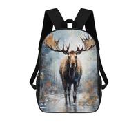 sinyumoney Mochila Escolar Infantil Impresa En 3D Palette Moose Painting 17inch Para Niños, Mochila De Viaje De Alta Capacidad, Mochila Escolar De Moda Para Niños