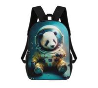 sinyumoney Mochila Escolar Infantil Impresa En 3D Panda Astronaut Para Niños, Mochila De Viaje De Alta Capacidad, Mochila Informal Para Niños 17inch
