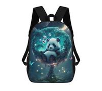 sinyumoney Mochila Escolar Infantil Impresa En 3D Panda Moonlit Fantasy Mochilas Para Libros Mochilas De Viaje Informales Mochila De Gran Capacidad Para Niños 17inch