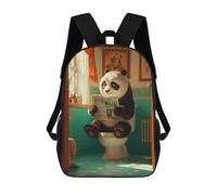 sinyumoney Mochila Escolar Infantil Impresa En 3D Panda Sitting on Toilet Mochilas De Moda Informales Mochilas Infantiles Mochila Informal Para Exteriores Bolsas De Viaje Bonitas 17inch