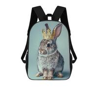 sinyumoney Mochila Escolar Infantil Impresa En 3D Pastel Rabbit King Crown Mochila Mochilas Deportivas Para Niños Y Niñas Mochila De Moda 17inch