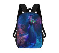 sinyumoney Mochila Escolar Infantil Impresa En 3D Peacock In Colorful Paint Para Niños Mochilas De Viaje De Alta Capacidad Bolsas Para Libros Mochila Escolar Infantil Mochila 17inch