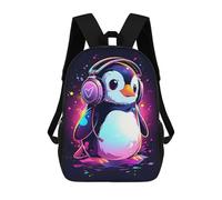 sinyumoney Mochila Escolar Infantil Impresa En 3D Penguin Music Mochila Mochilas Deportivas Para Niños Y Niñas Mochila De Moda 17inch