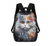 sinyumoney Mochila Escolar Infantil Impresa En 3D Persian Cat Painting 17inch Para Niños, Mochila De Viaje De Alta Capacidad, Mochila Escolar De Moda Para Niños